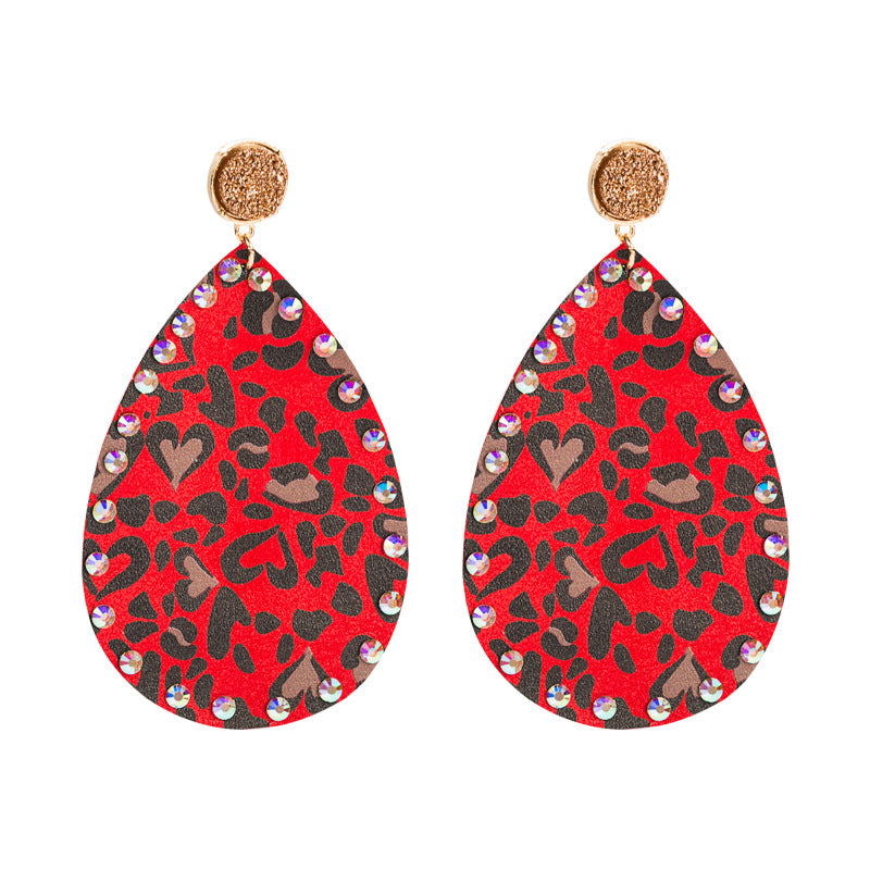 Wholesale Exaggerated heavy diamond eye tassel earrings